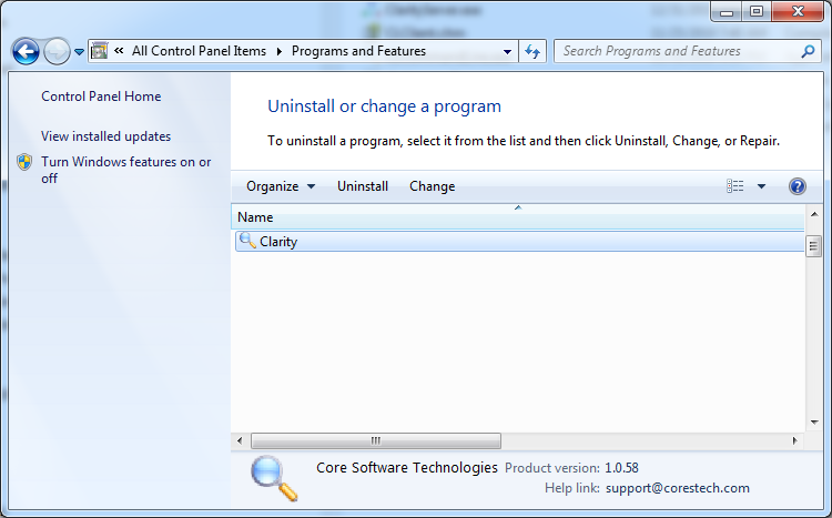 Uninstall Program
