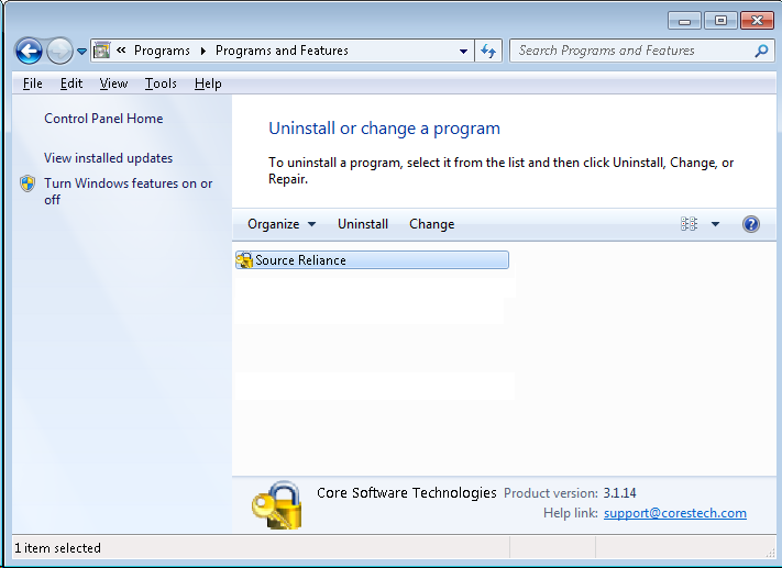 Uninstall Program